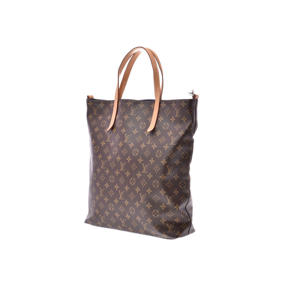 Louis Vuitton Monogram V Line Cabas NS Brown Leather Shoulder Bag Strap - Picture 2 of 11